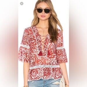 Saylor Alissa Almafi floral top blouse